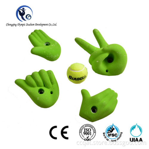 Palm shape funny rock wall grip for kindergarten use